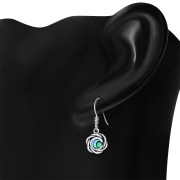 Abalone Silver Earrings, e367h